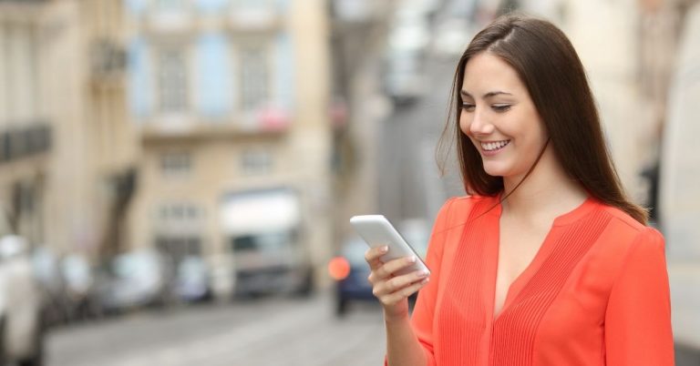 happy-woman-orange-dress